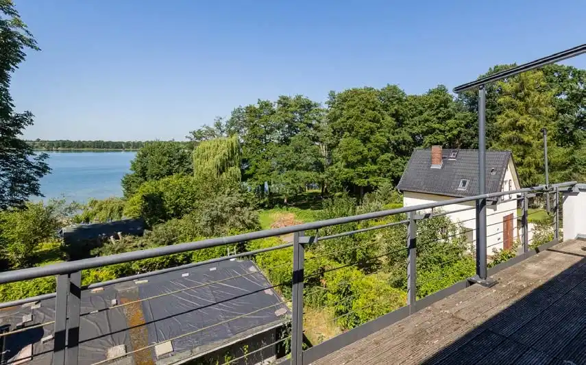 Blick von der Dachterrasse auf den Wandlitzsee