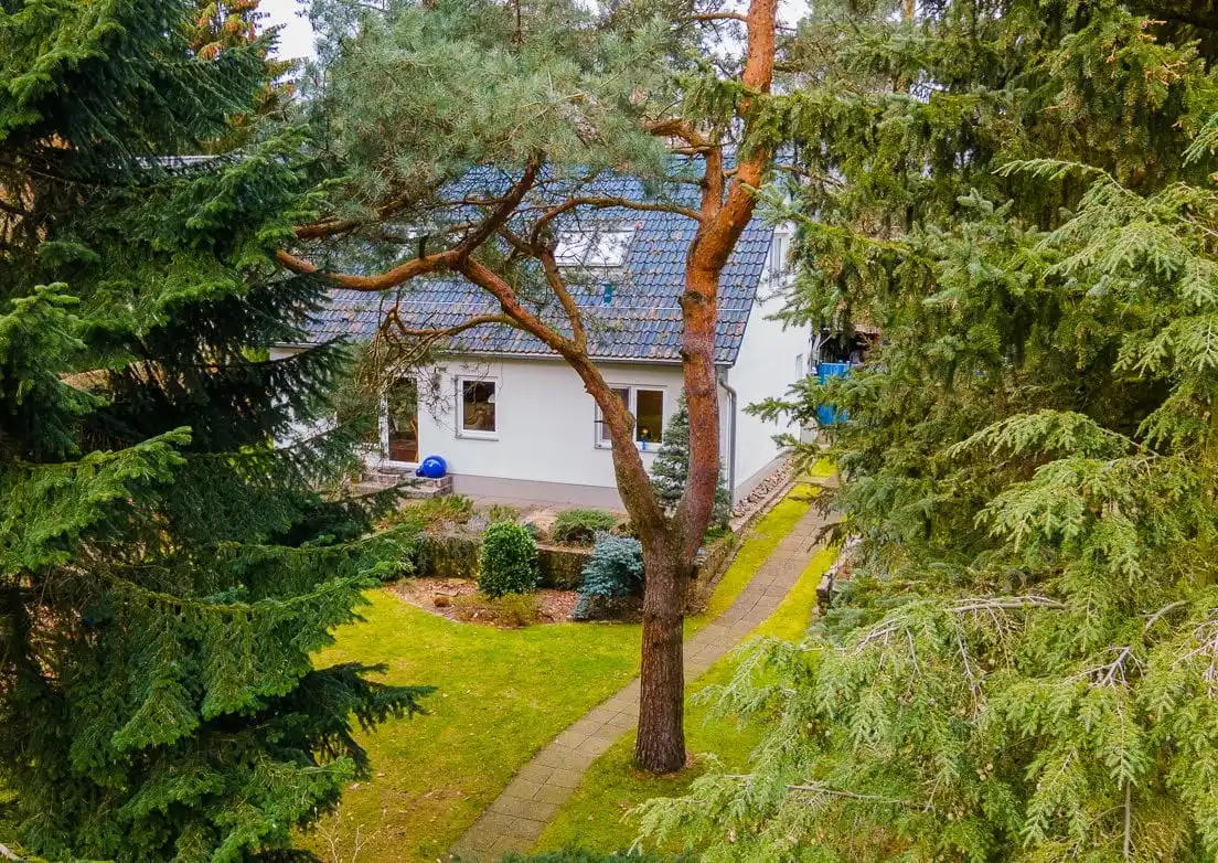 Einfamilienhaus zwischen hohen Kiefern und Fichten in Wandlitz