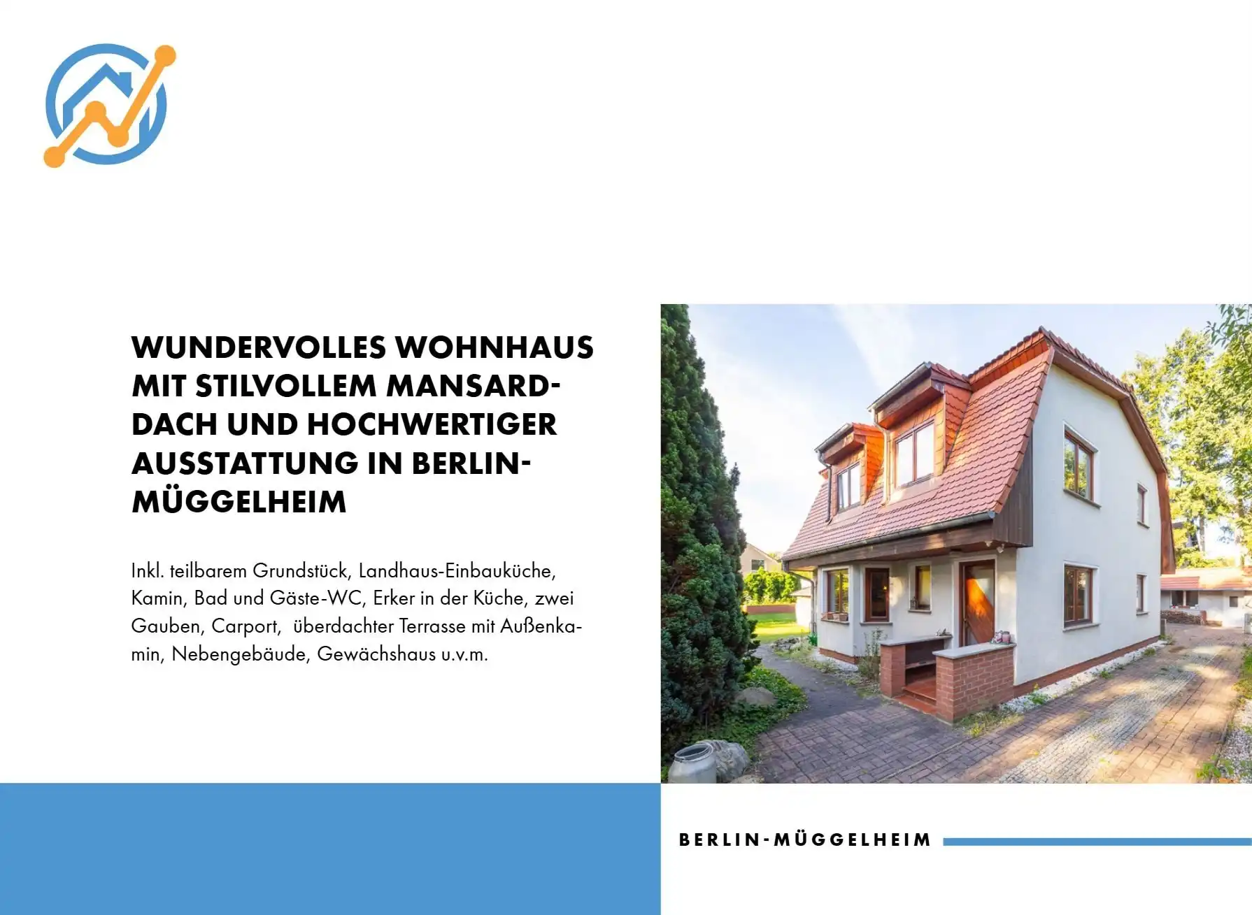 Titelseite des Exposés für das Einfamilienhaus in Berlin-Müggelheim