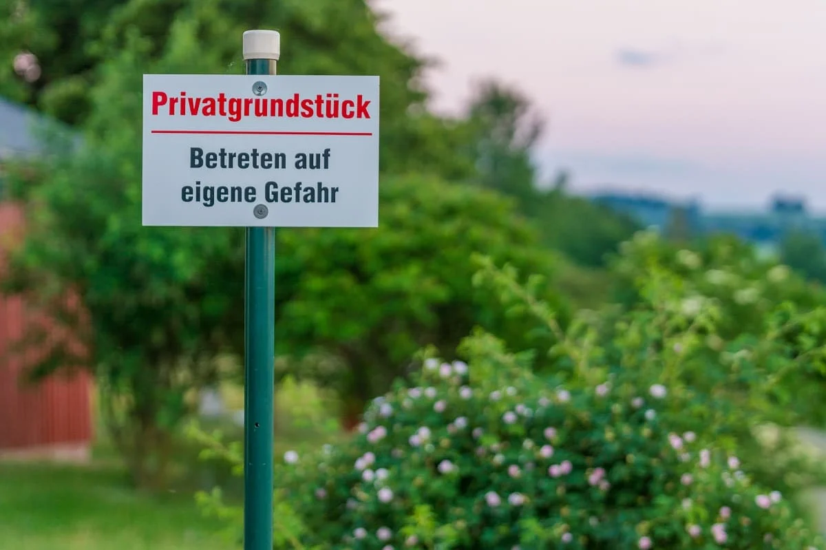 Wegerecht, Weg, Schild Privat