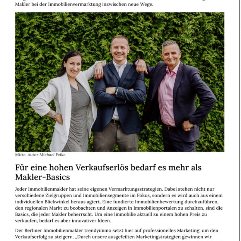 presse Immobilienmarkt News: Mit innovativem Marketing lassen sich Immobilien teurer verkaufen